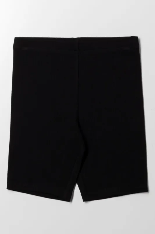 Rib Cycle Shorts Black sold by Ackermas