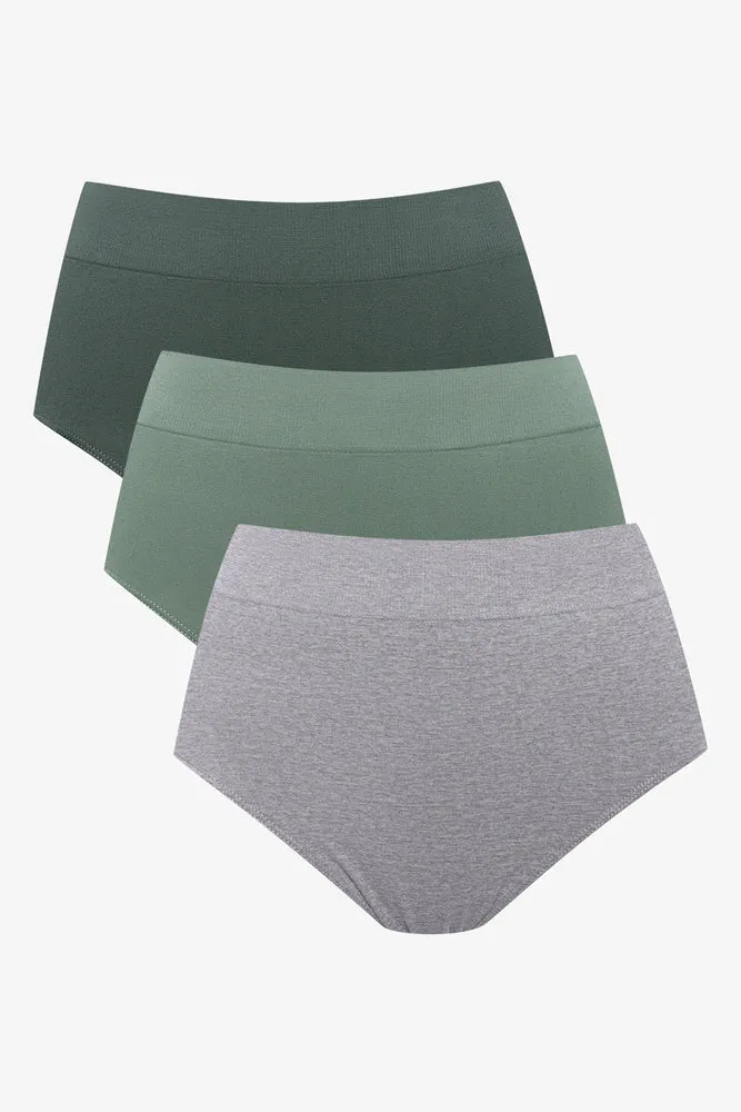3 Pack Seamfree Briefs Green And Grey sold by Ackermas product image thumbnail 2
