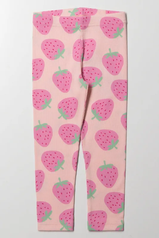 Strawberry Leggings Peach sold by Ackermas