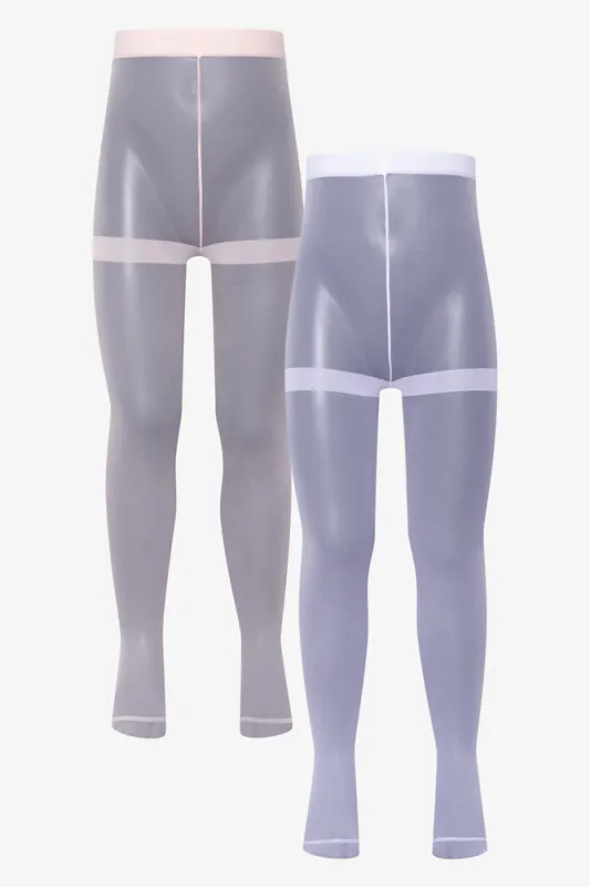 2 Pack Hosiery White And Pink sold by Ackermas