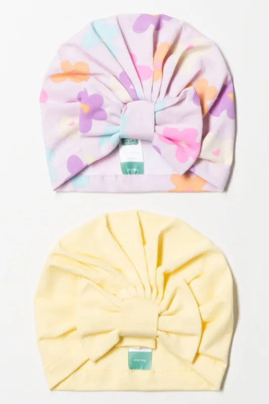 2 Pack Turbans Yellow And Pink sold by Ackermas