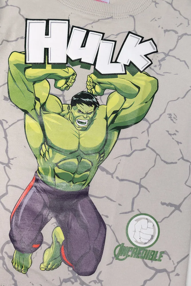 Hulk Short Sleeve T-Shirt Light Grey sold by Ackermas product image thumbnail 2