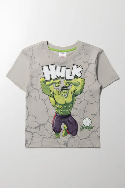 Hulk Short Sleeve T-Shirt Light Grey sold by Ackermas
