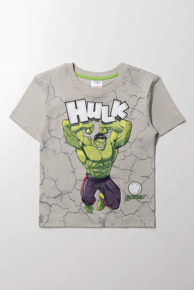 Hulk Short Sleeve T-Shirt Light Grey sold by Ackermas
