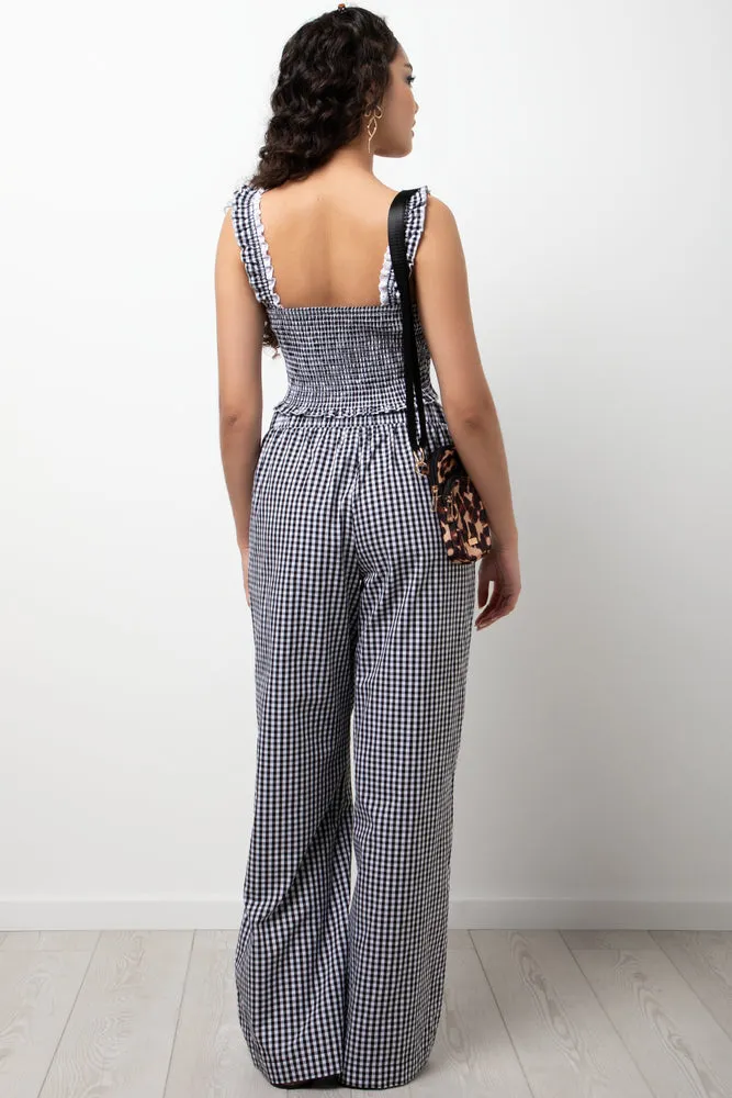 Gingham Strappy Top Black & White sold by Ackermas product image thumbnail 3