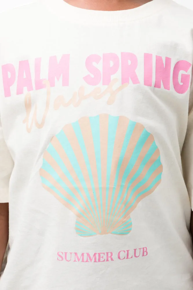 Shells Oversized Short Sleeve T-Shirt White sold by Ackermas product image thumbnail 4