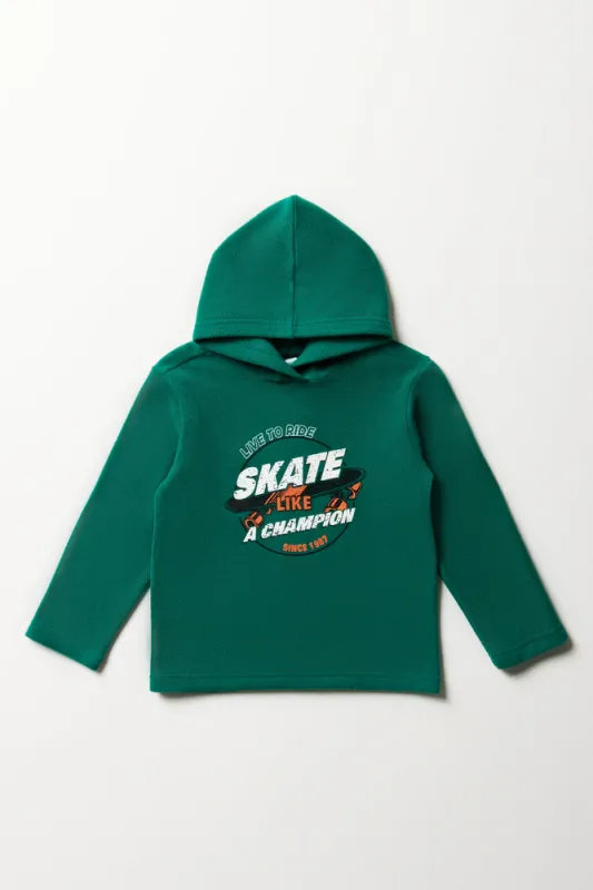 Skateboard Hoodie Green sold by Ackermas