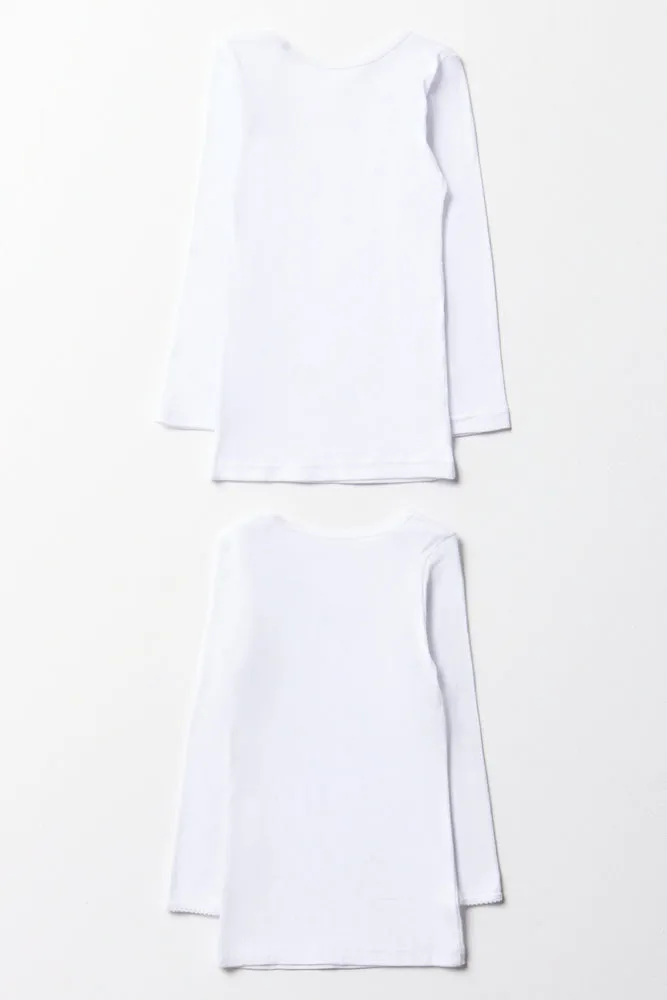 2 Pack Long Sleeve Vests White sold by Ackermas product image thumbnail 3