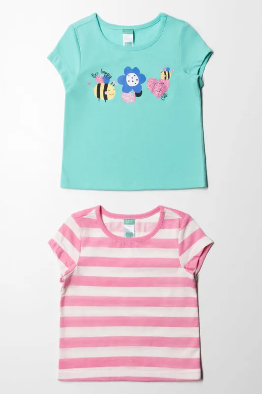 2 Pack T-Shirts Blue & Pink sold by Ackermas