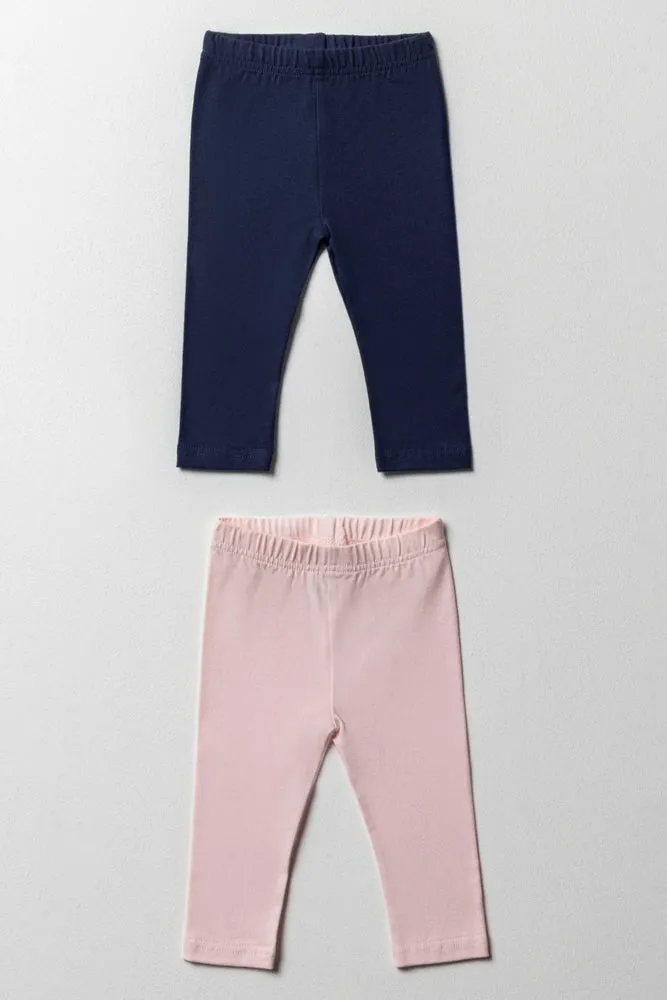 2 Pack Leggings Pink & Navy sold by Ackermas