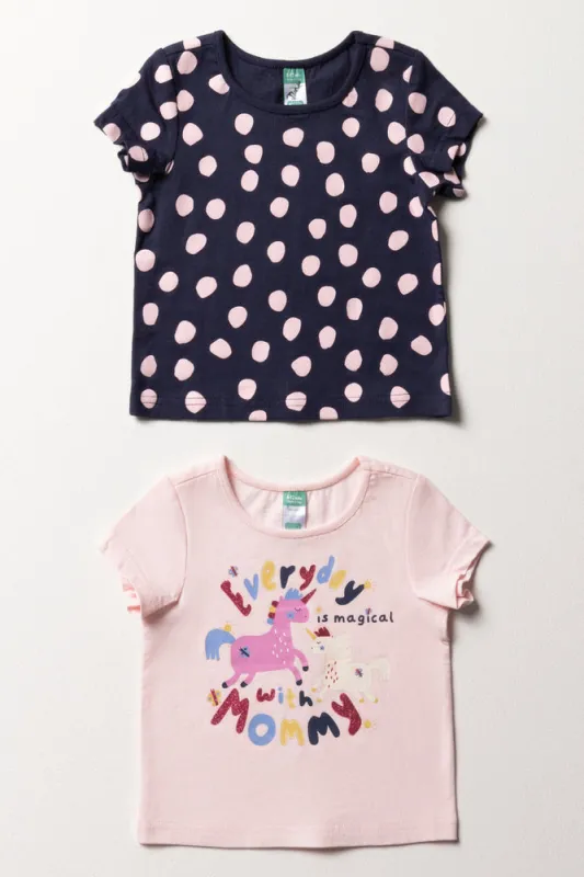 2 Pack T-Shirts Pink & Navy sold by Ackermas
