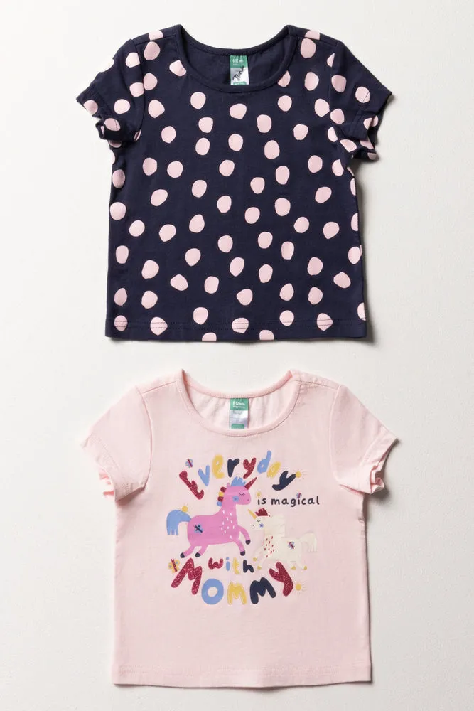 2 Pack T-Shirts Pink & Navy sold by Ackermas