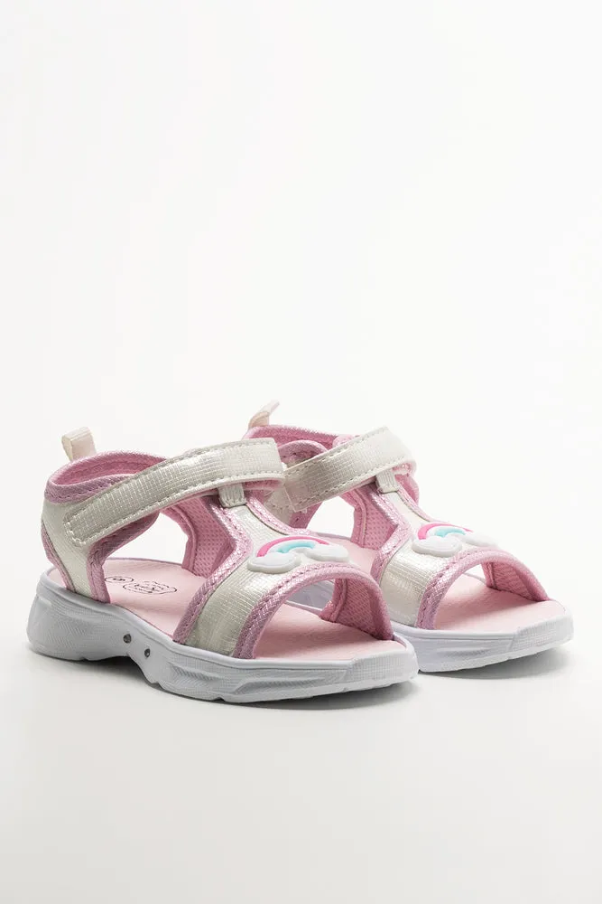 Rainbow Light Up Sandals White sold by Ackermas