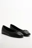 Square Toe Ballerina Pumps Black sold by Ackermas