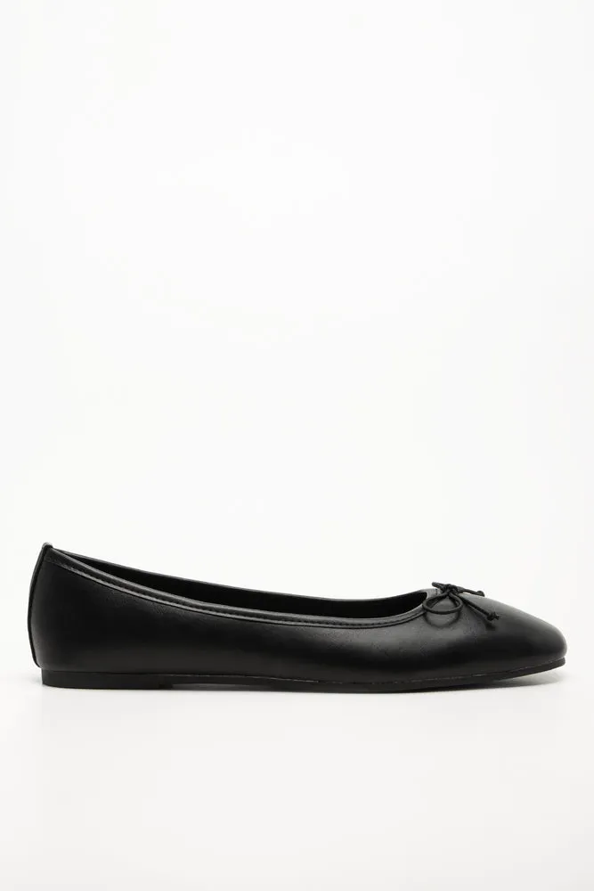 Square Toe Ballerina Pumps Black sold by Ackermas product image thumbnail 2