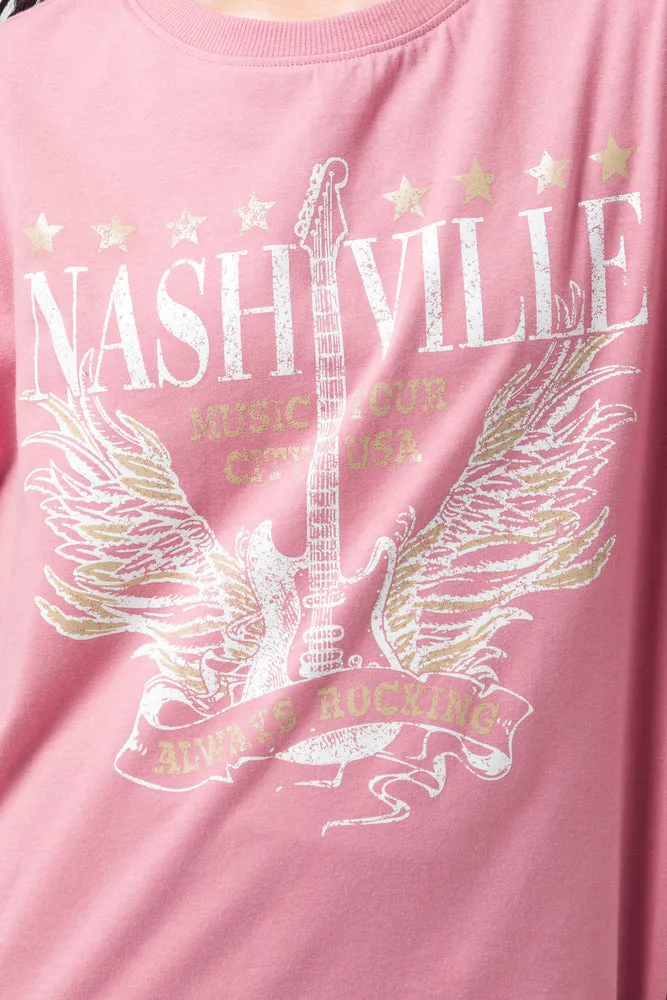 Oversized Graphic T-Shirt Pink sold by Ackermas product image thumbnail 4