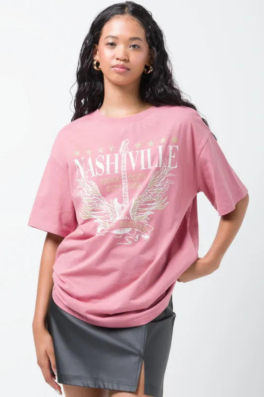 Oversized Graphic T-Shirt Pink sold by Ackermas