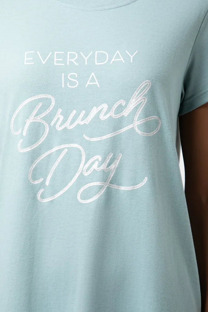 Everyday Is A Brunch Day Capri Pyjamas sold by Ackermas product image thumbnail 4