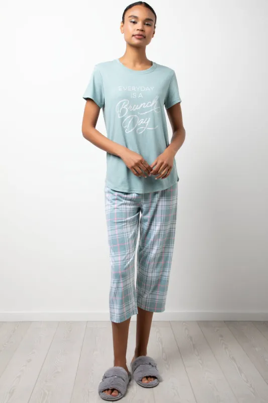 Everyday Is A Brunch Day Capri Pyjamas sold by Ackermas