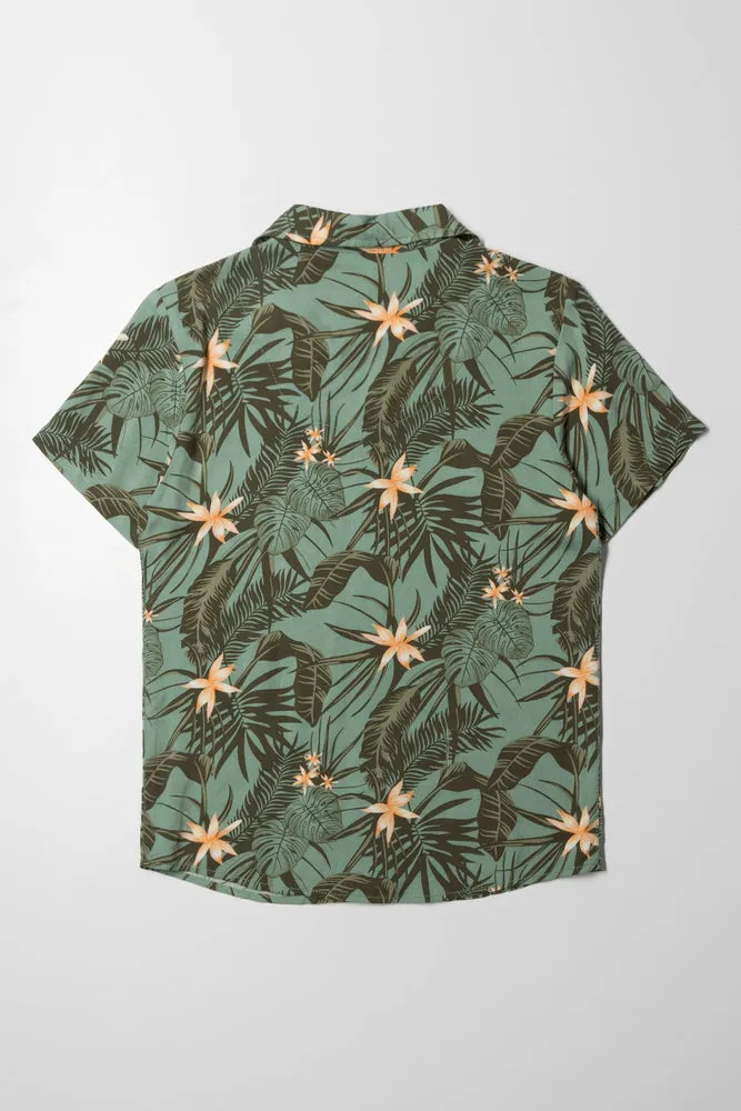 Short Sleeve Shirt Green sold by Ackermas product image thumbnail 3