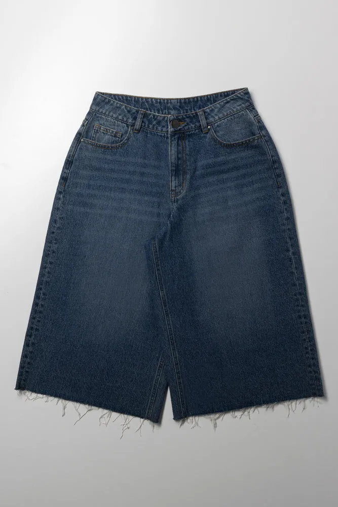 Denim Jorts Blue sold by Ackermas