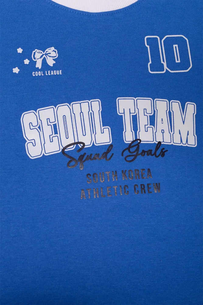 Boxy T-Shirt Blue sold by Ackermas product image thumbnail 2