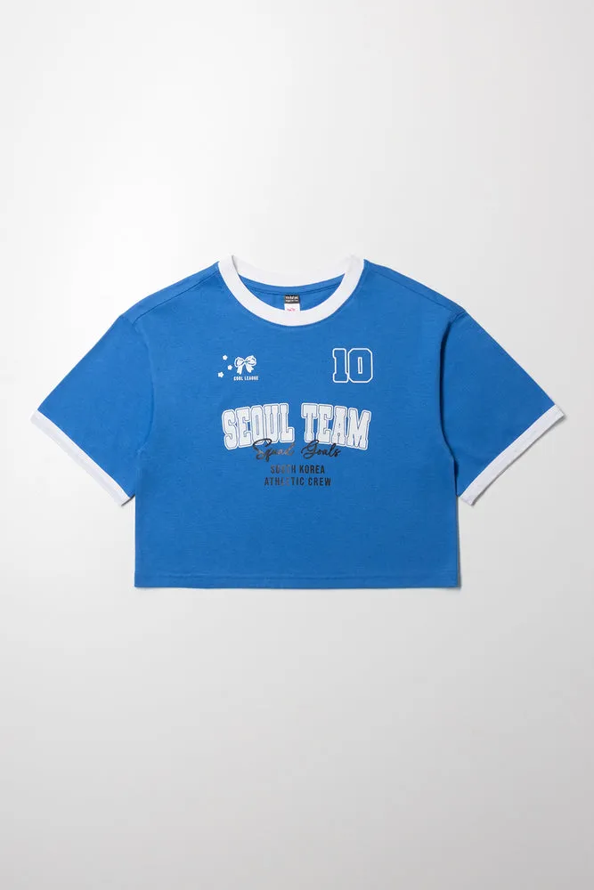 Boxy T-Shirt Blue sold by Ackermas