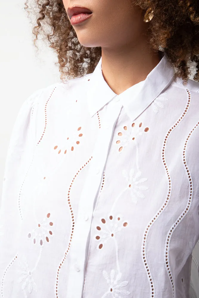 Anglaise Long Sleeve Shirt White sold by Ackermas product image thumbnail 4