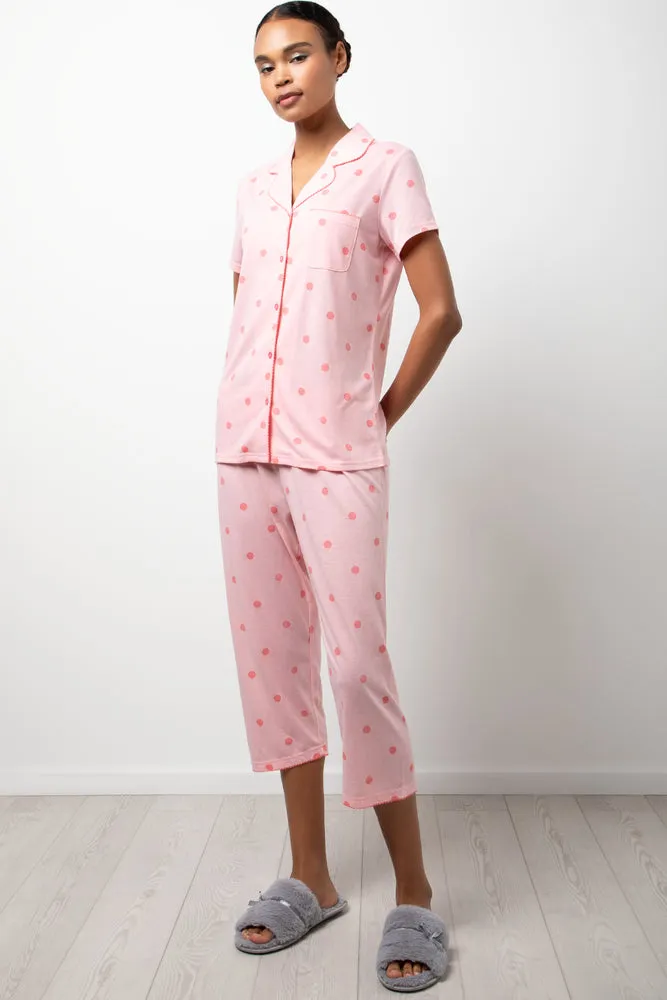 Spotty Button Through Pyjama Set Pink sold by Ackermas product image thumbnail 2