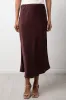 Satin Skirt Burgundy sold by Ackermas