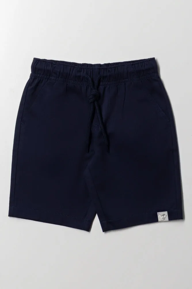 Knit Shorts Navy sold by Ackermas