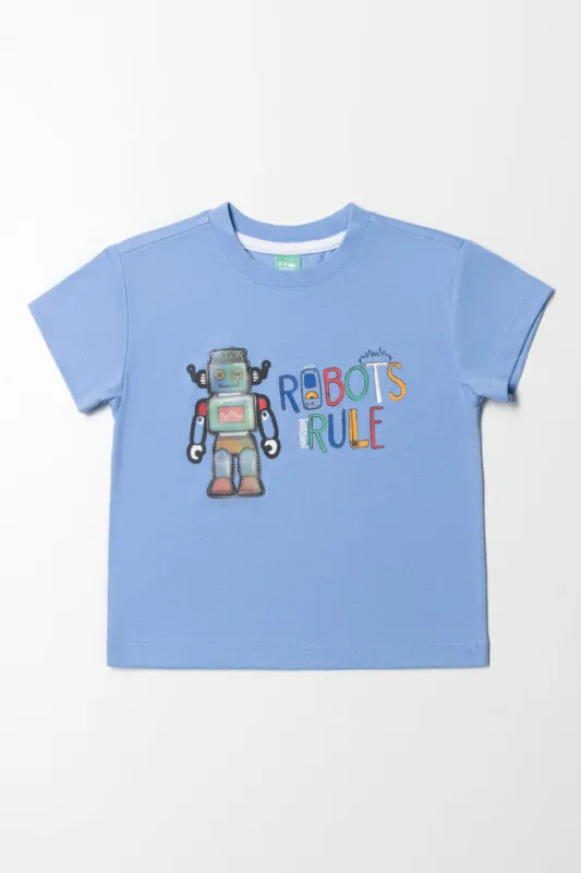 Robot T-Shirt Blue sold by Ackermas