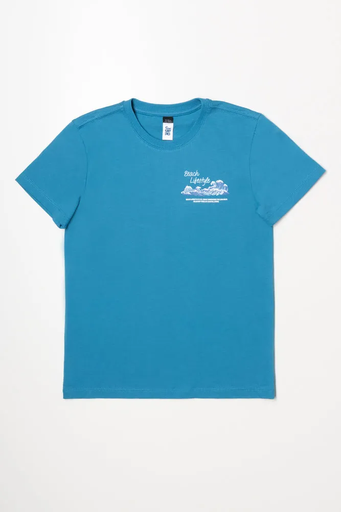 Short Sleeve T-Shirt Blue sold by Ackermas