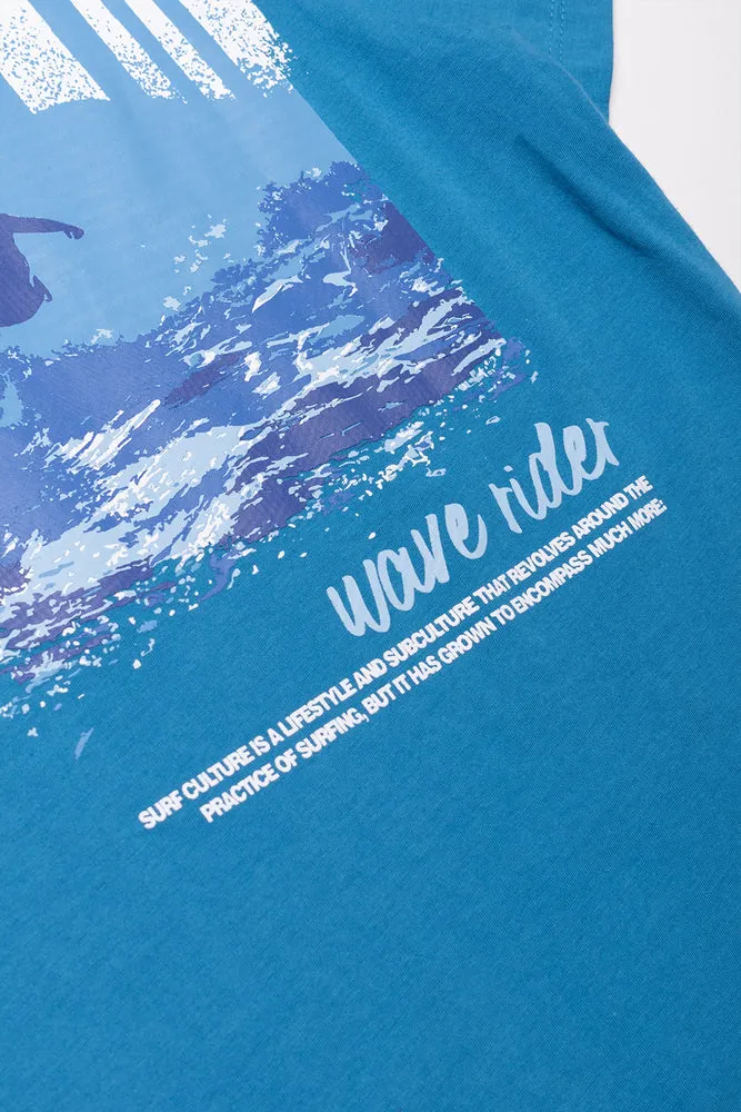 Short Sleeve T-Shirt Blue sold by Ackermas product image thumbnail 3