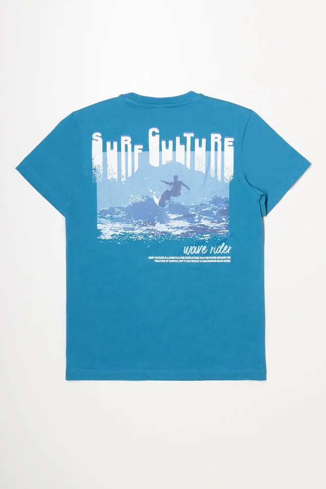 Short Sleeve T-Shirt Blue sold by Ackermas product image thumbnail 4