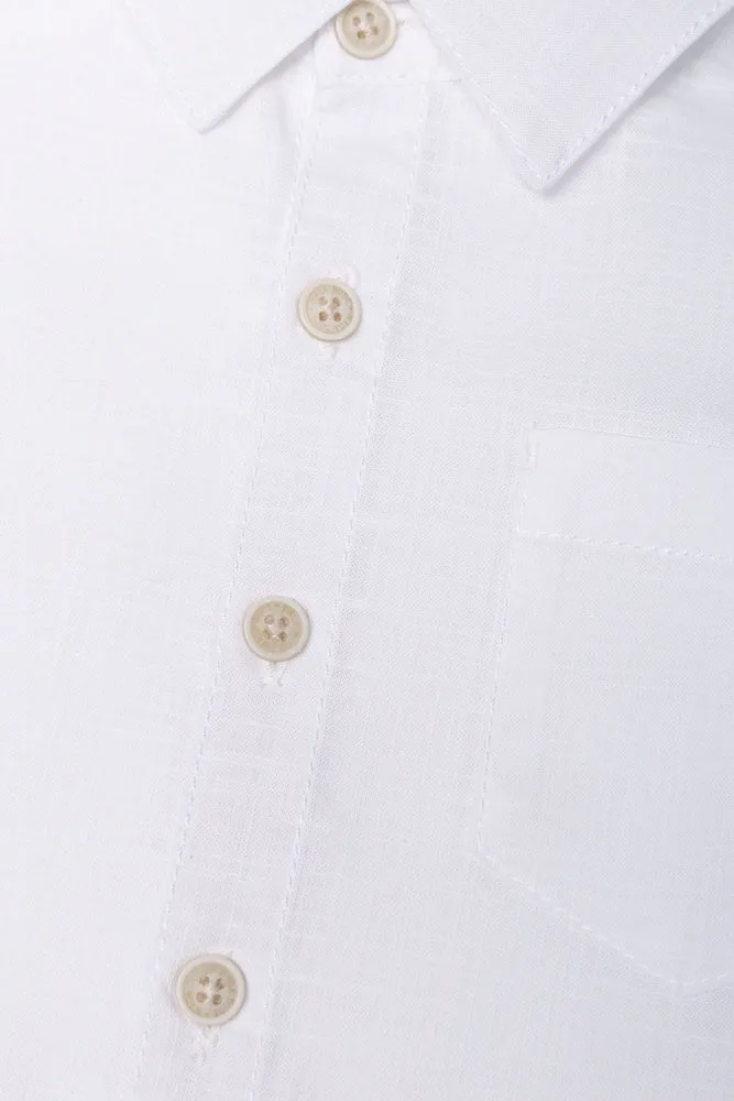 Long Sleeve Linen Shirt White sold by Ackermas product image thumbnail 2