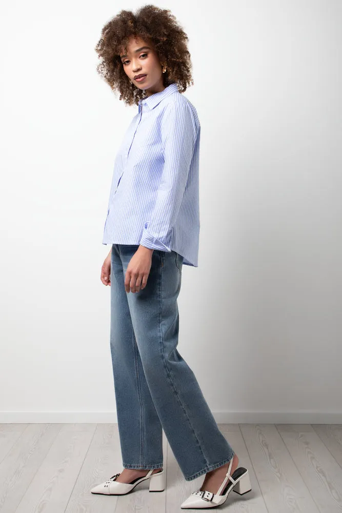 Long Sleeve Stripe Shirt Blue sold by Ackermas product image thumbnail 2