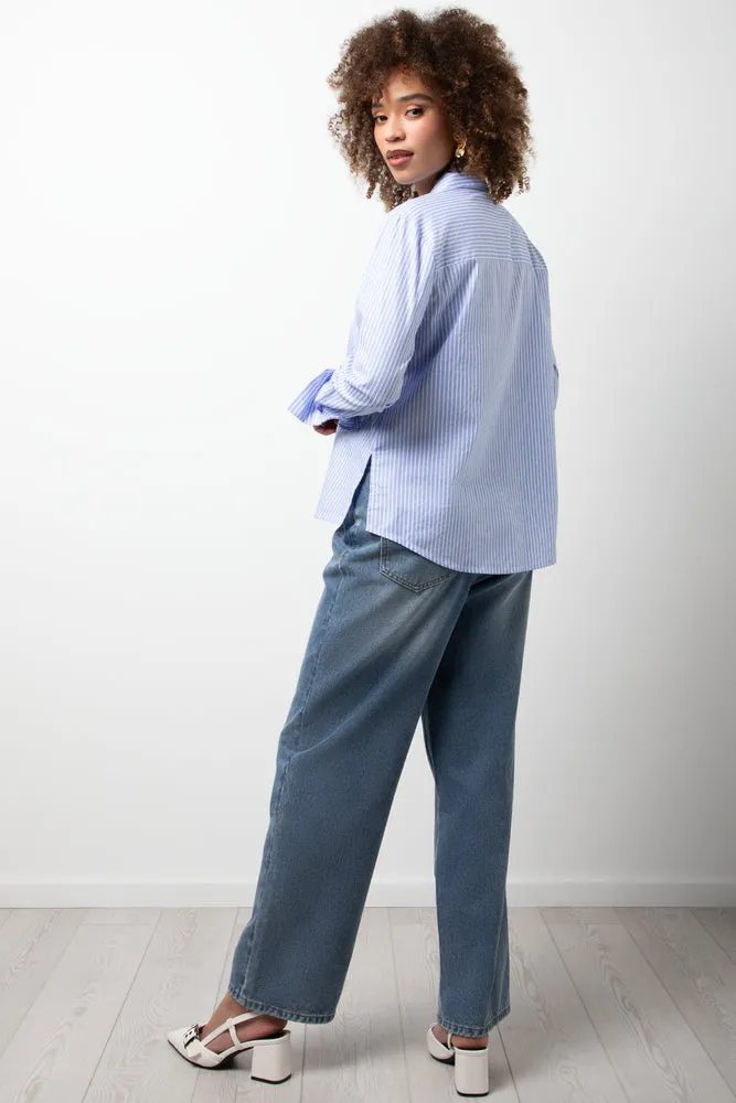 Long Sleeve Stripe Shirt Blue sold by Ackermas product image thumbnail 3