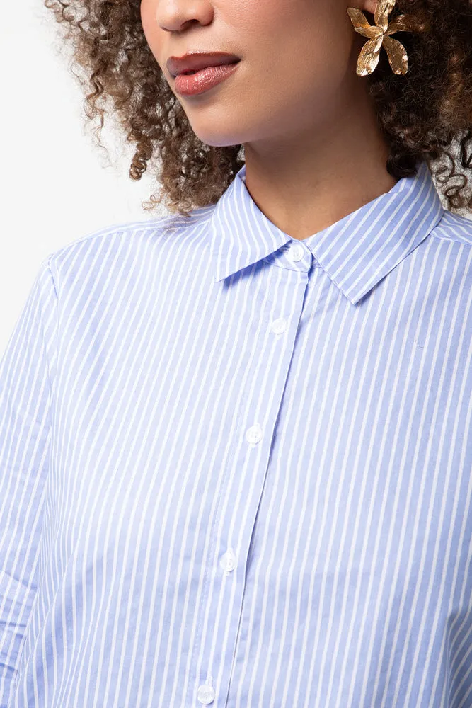 Long Sleeve Stripe Shirt Blue sold by Ackermas product image thumbnail 4