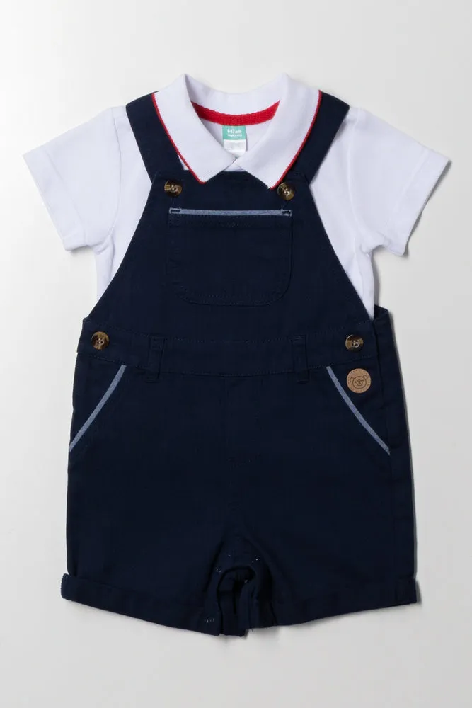 Golfer Dungaree Set Navy sold by Ackermas