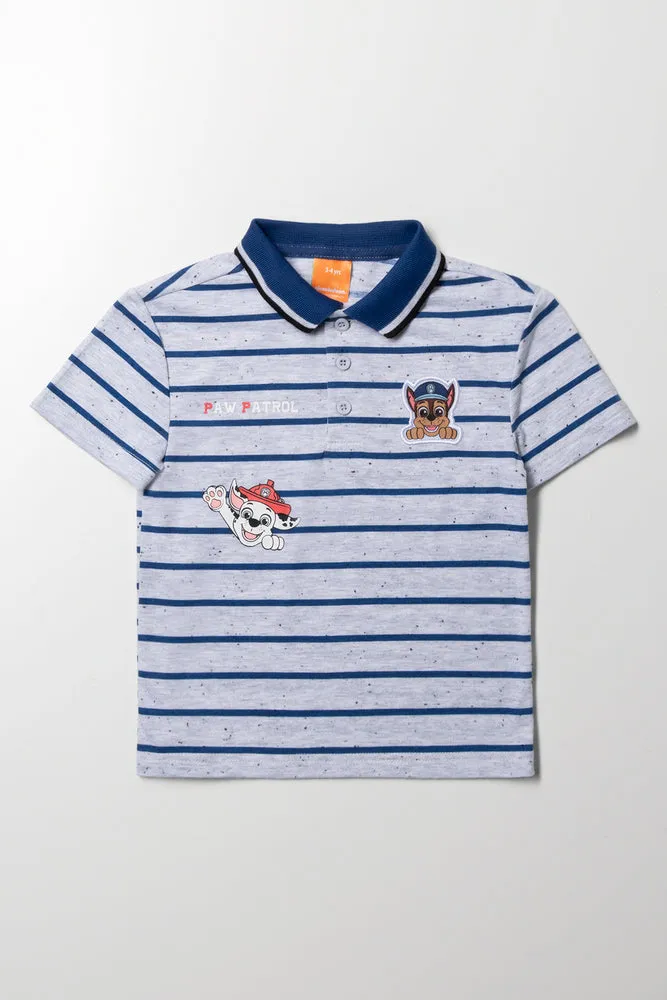 Paw Patrol Speckle Short Sleeve Golfer Grey sold by Ackermas