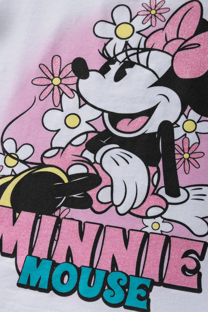 Minnie Mouse Short Sleeve T-Shirt White sold by Ackermas product image thumbnail 2