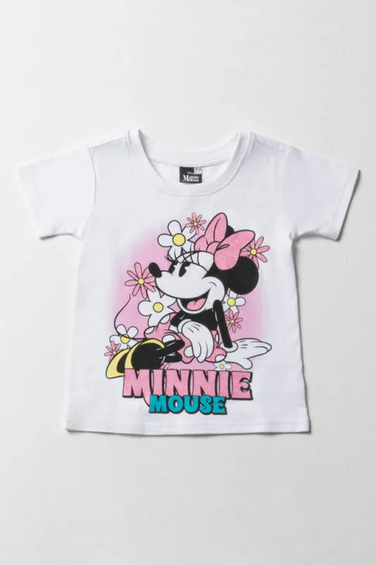 Minnie Mouse Short Sleeve T-Shirt White sold by Ackermas