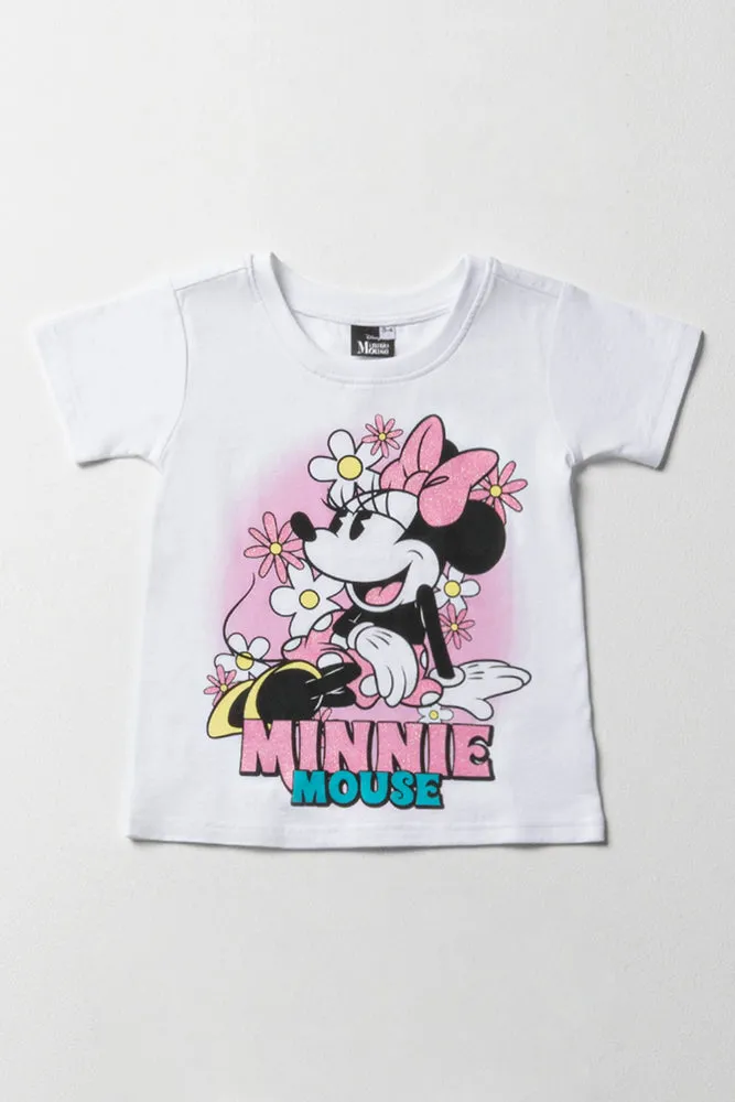 Minnie Mouse Short Sleeve T-Shirt White sold by Ackermas