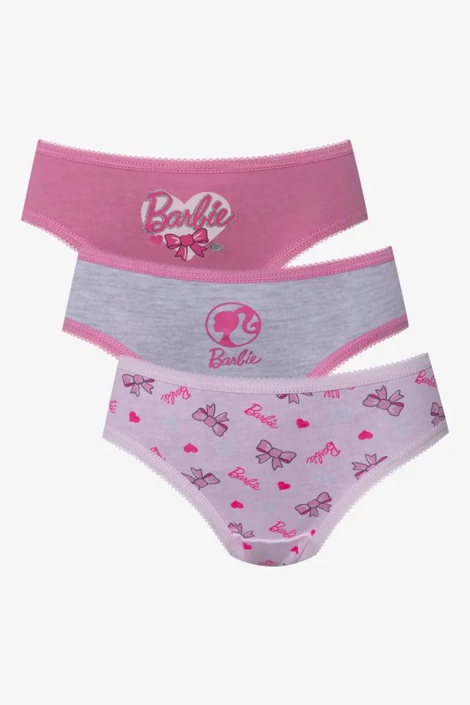 Barbie 3 Pack Bikini Panties Pink And Grey sold by Ackermas