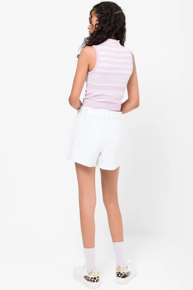 Stripe Seamless High Neck Sleeveless Top Pink sold by Ackermas product image thumbnail 3