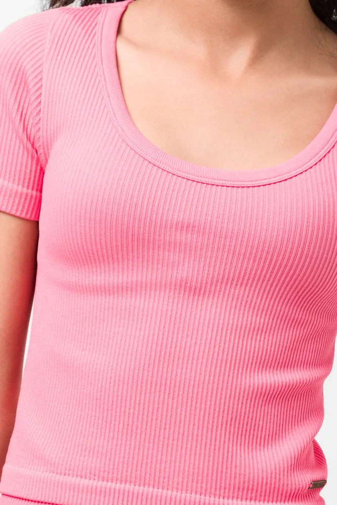 Seamless T-Shirt Pink sold by Ackermas product image thumbnail 4