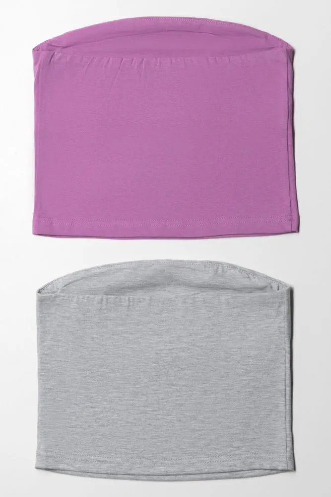 Paradise Destiny 2 Pack Boobtubes Grey And Purple sold by Ackermas product image thumbnail 3