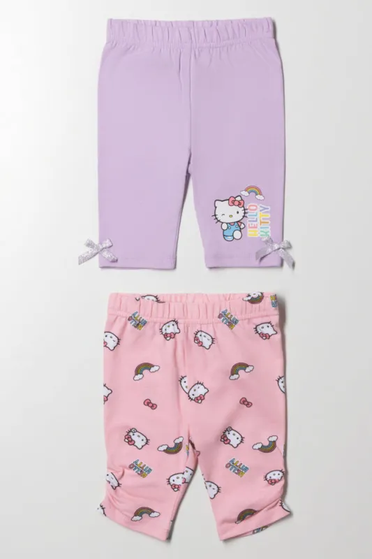 Hello Kitty 2 Pack Crop Leggings Pink sold by Ackermas