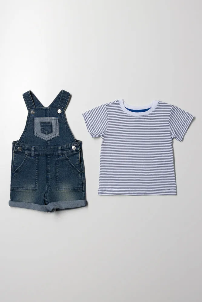 Denim Dungaree Set Blue sold by Ackermas product image thumbnail 3
